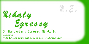 mihaly egressy business card